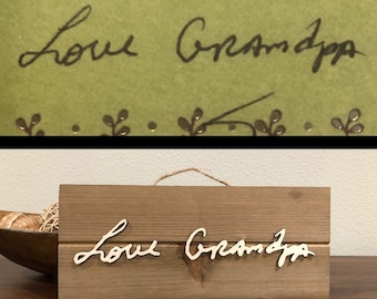Real handwriting 3D wood sign, handwriting, wood sign, custom wood sign, memorial keepsake, handwriting, memorial gift, handwriting sign