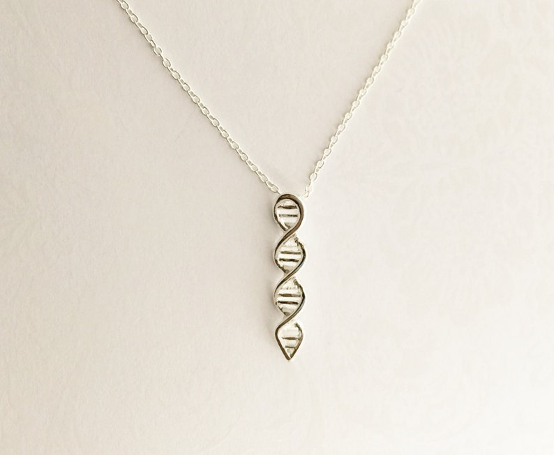 DNA Strand Necklace Double Helix DNA Necklace Gift for Etsy