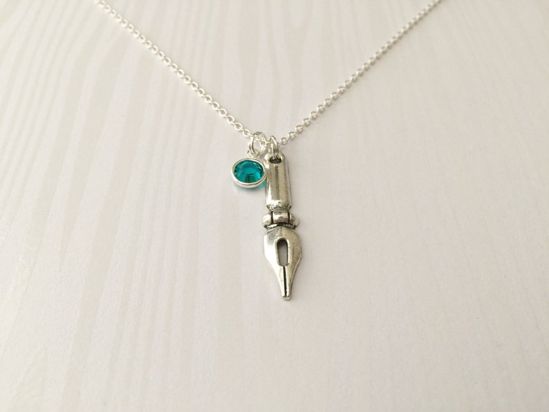 Calligraphy Pen Necklace Writing Necklace Gift for Writer Etsy