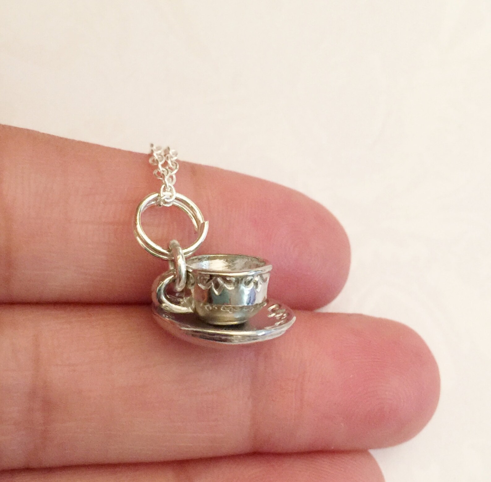 Tea Cup Necklace Coffee Cup Necklace Gift for Tea or Coffee Etsy