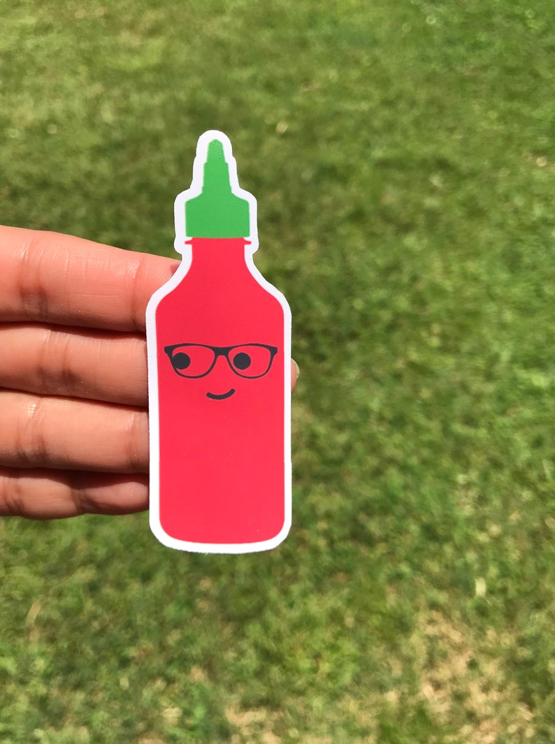 Sriracha, Sriracha Sauce, Stickers, Hot Sauce, Chef, Funny Stickers, Planner Stickers, Sticker, Hot Sauce Sticker, Siracha, Foodie, laptop image 7