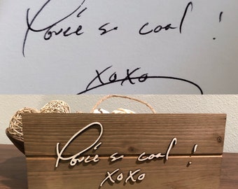 Real handwriting 3D wood sign, handwriting, wood sign, custom wood sign, memorial keepsake, handwriting, memorial gift, handwriting sign
