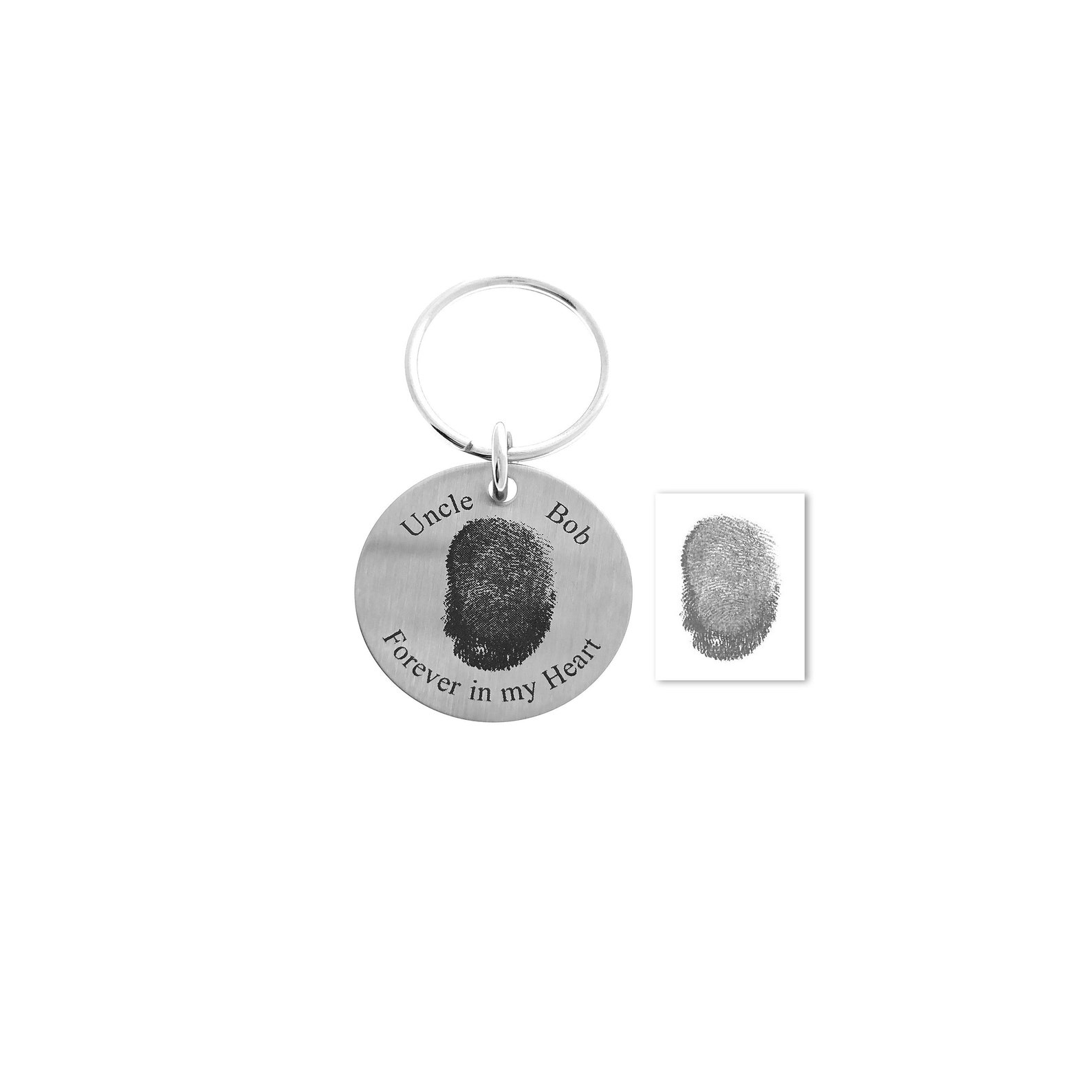 Fingerprint Keychain Memorial Gift Gifts for Men Gifts for Etsy