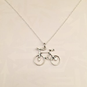 Antique Silver Bicycle Necklace Gift for Bicyclist Bike Rider, Bicycle, Bike, Bike Racer, Hiker, Bicyclist Jewelry, Marathon Gift, Cycling
