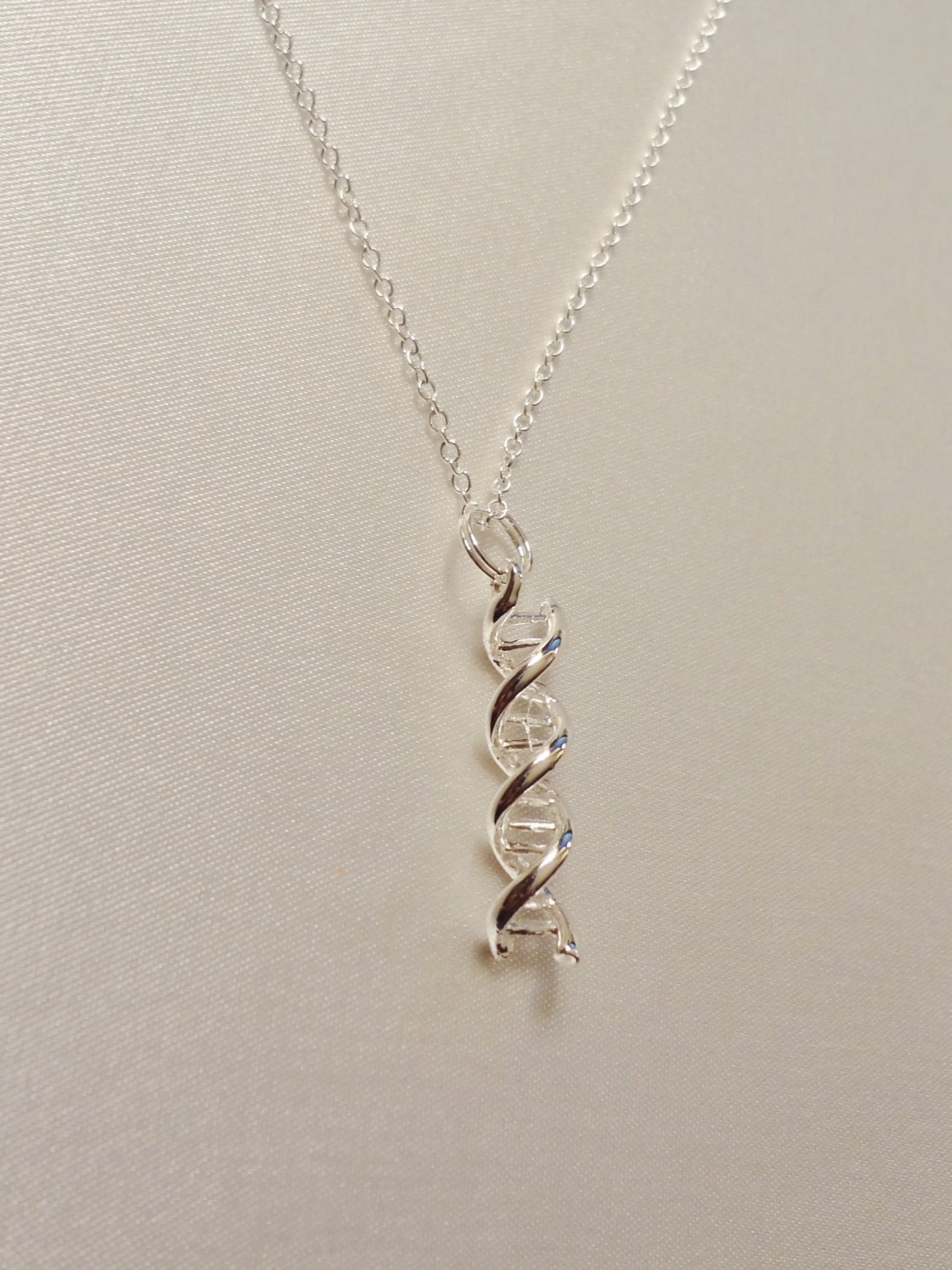 DNA Strand Necklace Double Helix Gift for Doctors Chemists Etsy