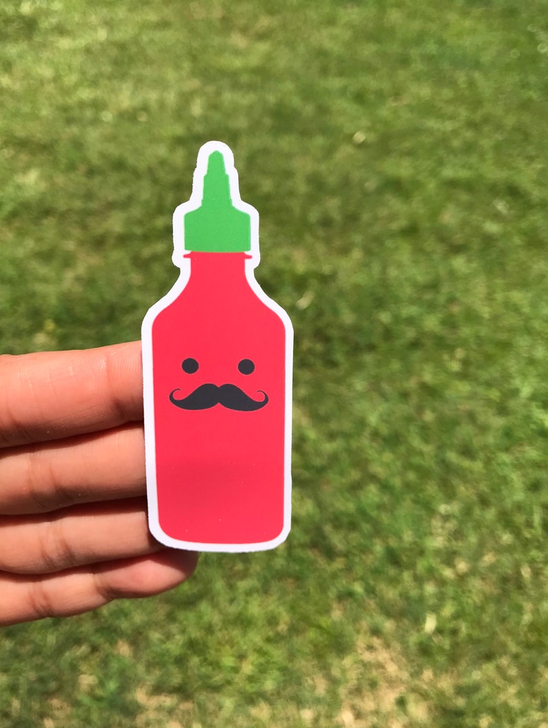 Sriracha, Sriracha Sauce, Stickers, Hot Sauce, Chef, Funny Stickers, Planner Stickers, Sticker, Hot Sauce Sticker, Siracha, Foodie, laptop image 4