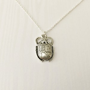 Ancient Egypt Beetle Necklace, Beetle Necklace, Scarabs Necklace, Heiroglyphics Necklace, Egyptian Dung Beetle Necklace