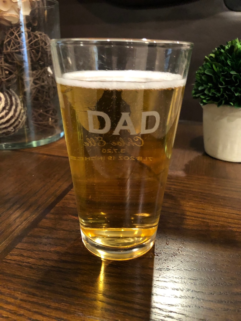 pint glass memorial gifts first time dad gift gifts for dad custom beer glass Baby footprints pint glasses beer glass handwriting