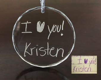 Handwriting Christmas Ornament, Custom Drawing Ornament, Personalized Ornaments, Family Ornaments, Memorial Gifts, Actual handwriting