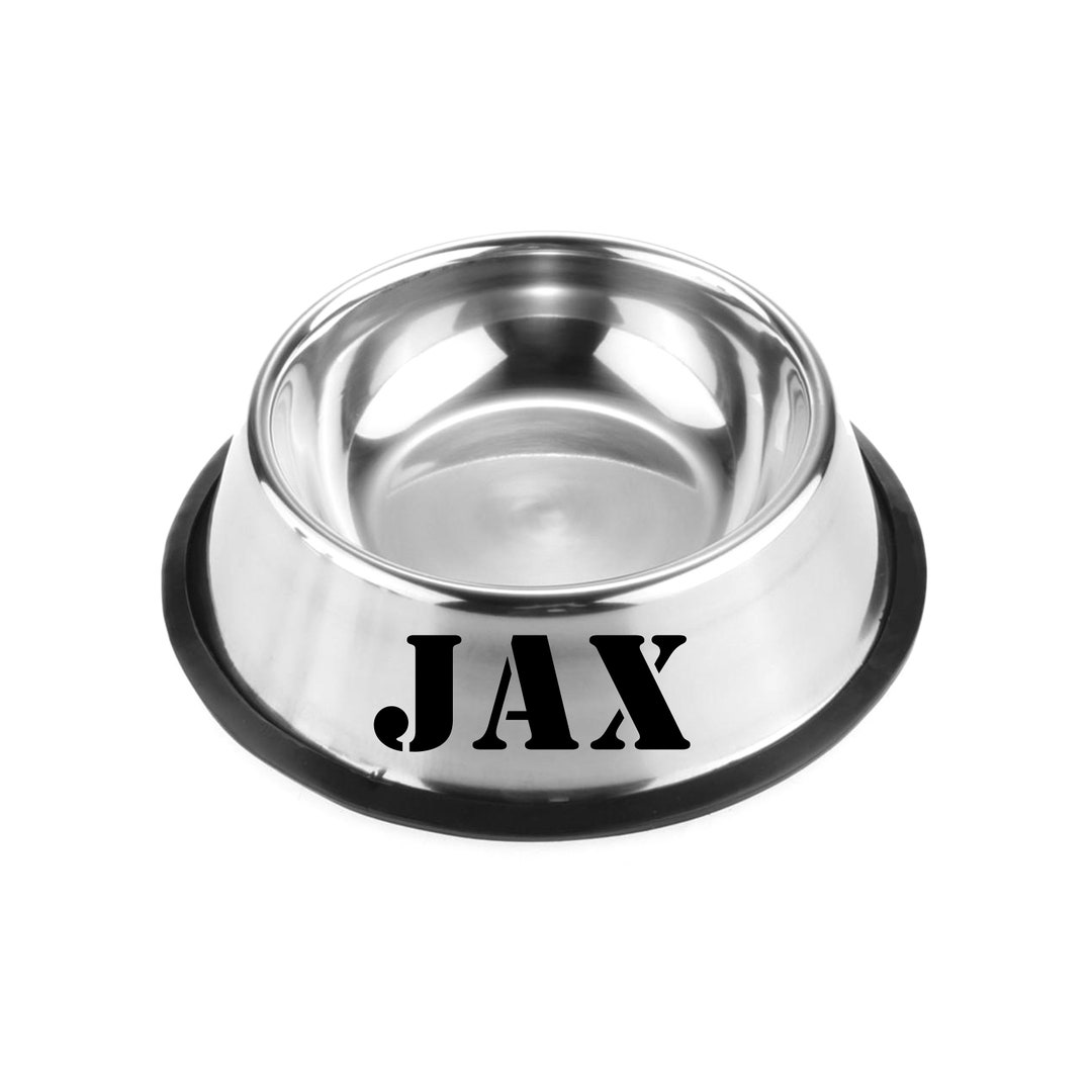 Dog Bowl Vinyl Name Sticker Dog Decal Dog Bowl Name Pet Etsy