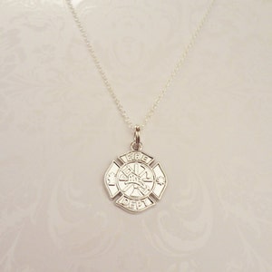 Firefighter Maltese Cross Necklace, Female Firefighter, EMT Paramedic, Firefighter Wife, Firefighter Girlfriend, Firefighter Mom