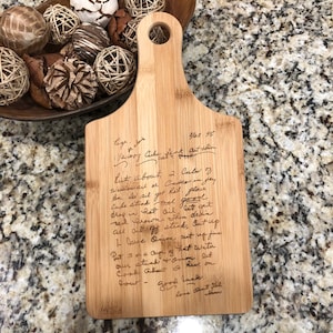 Personalized cutting board, handwriting, handwritten recipe, cutting board, recipe cutting board, engraved handwriting, recipe cutting board image 6