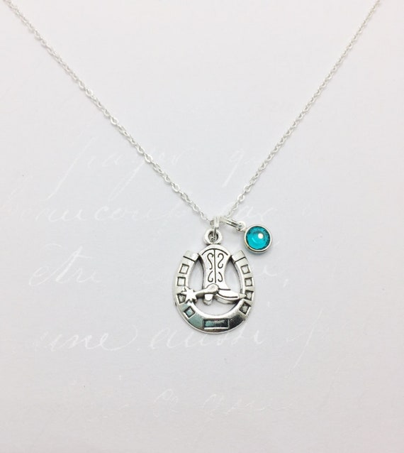 Cowboy Boot & Horseshoe Necklace, Cowgirl Necklace, Country Girl Necklace, Cowgirl Gift, Western Necklace, Bridesmaids Necklaces