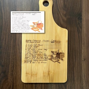 Personalized cutting board, handwriting, handwritten recipe, cutting board, recipe cutting board, engraved handwriting, recipe cutting board image 5