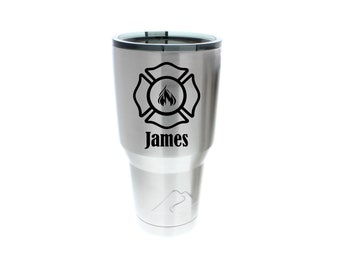 Firefighter Tumbler, Firefighter Gift, Firefighter Mug, Custom Tumbler, Fireman, Firefighter Gifts, Fire Academy, Firefighter, Maltese Cross