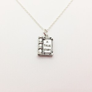 Book Necklace, Book Charm, Book Pendant, Book Jewelry, Gift for Writer, Gift for Teacher, Gift for student, Writing Gift, Gift for Writers
