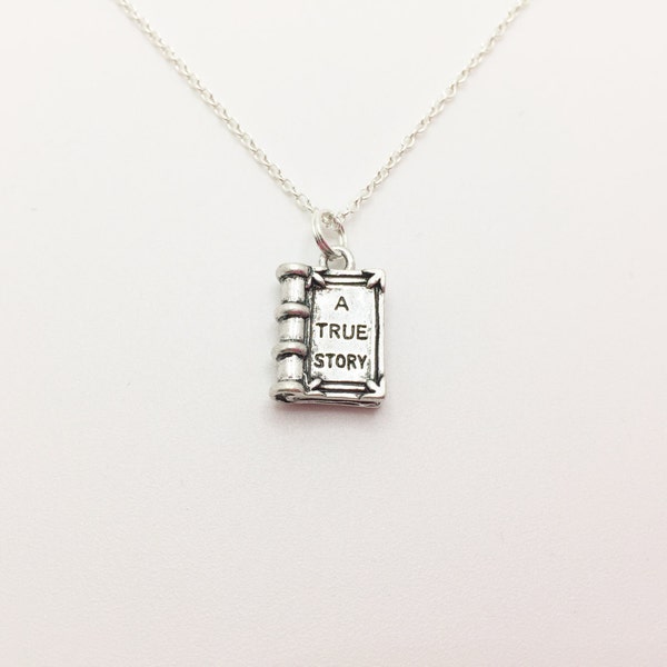 Book Necklace, Book Charm, Book Pendant, Book Jewelry, Gift for Writer, Gift for Teacher, Gift for student, Writing Gift, Gift for Writers