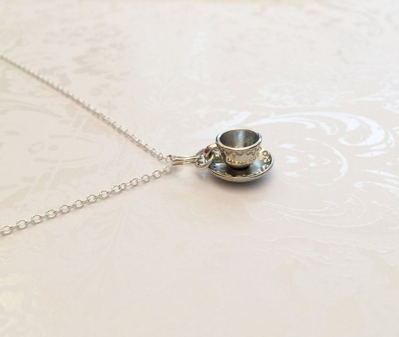 Tea Cup Necklace Coffee Cup Necklace Gift for Tea or Coffee Etsy