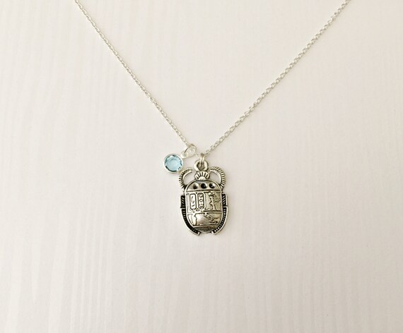 Ancient Egypt Beetle Necklace, Beetle Necklace, Scarabs Necklace