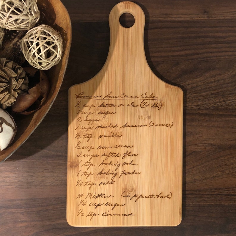 Personalized cutting board handwriting handwritten recipe Etsy
