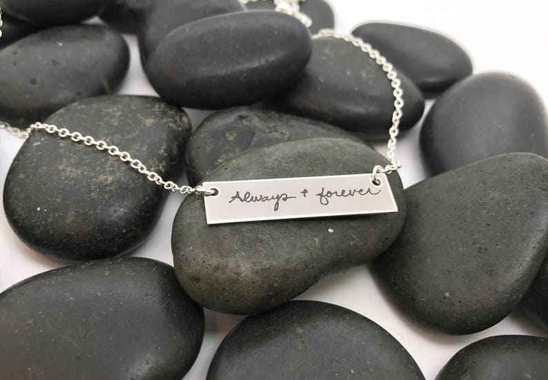 Handwriting Necklace Memorial Necklace Handwriting Gifts Etsy