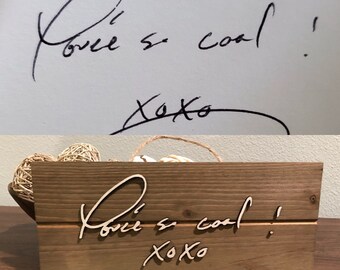 Real handwriting 3D wood sign, handwriting, wood sign, custom wood sign, memorial keepsake, handwriting, memorial gift, handwriting sign