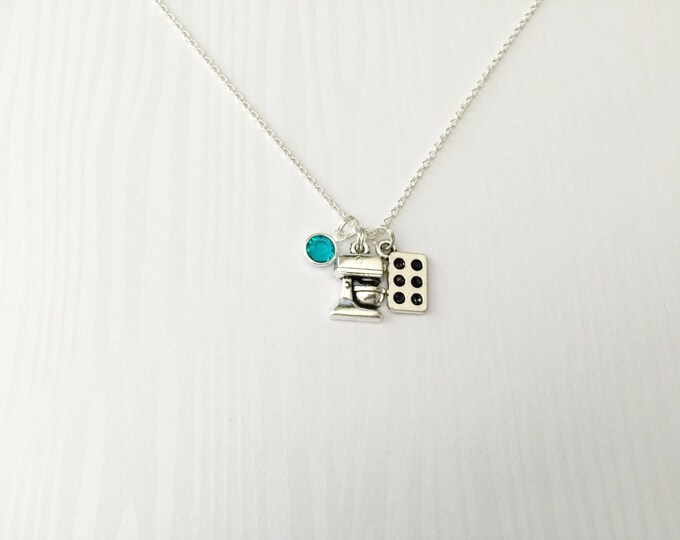 Baking Necklace, Mixer & Cupcake Pan, Gift for Bakers, Gift for Chefs, Gift for Cooks, Baking Gift, Gift for Culinary Student, Baker Gift