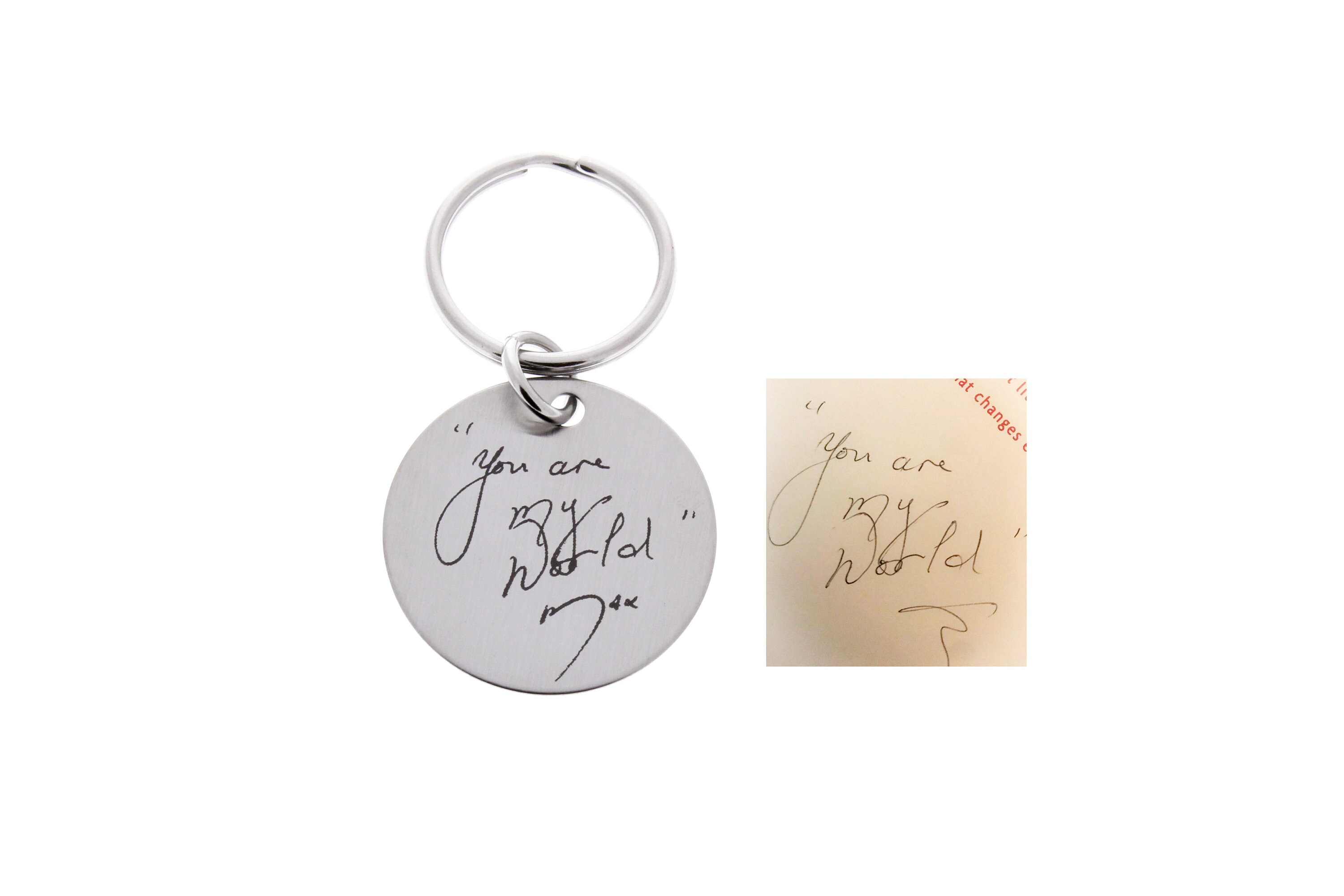 Handwriting Keychain, Custom Handwriting, Memorial Gift, Bereavement ...