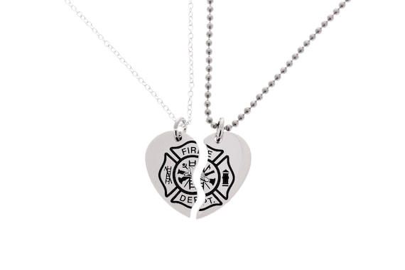 Gift For Firefighter Necklace Handwriting Fire Graduation Custom Personalized Necklaces Weddings Valresa Com - Custom Made Firefighter Pendant