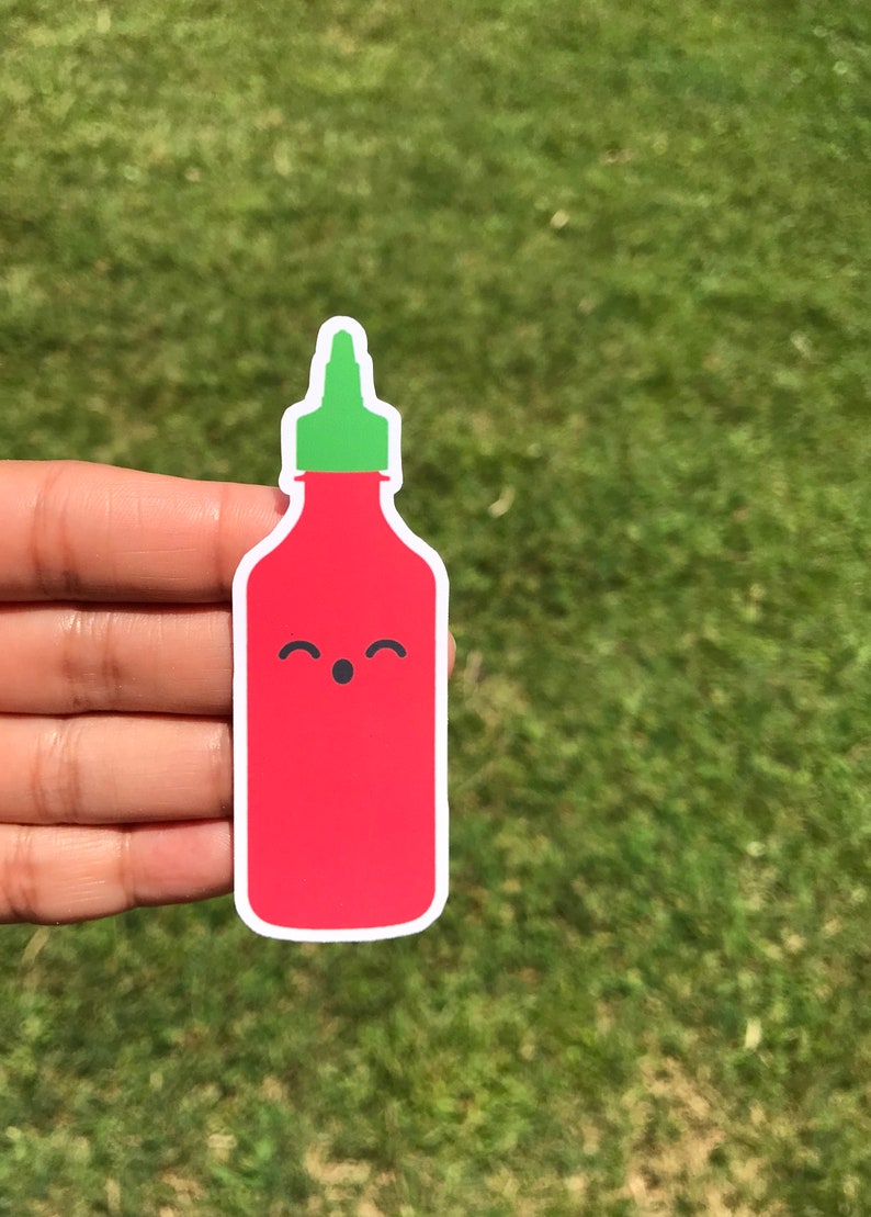 Sriracha, Sriracha Sauce, Stickers, Hot Sauce, Chef, Funny Stickers, Planner Stickers, Sticker, Hot Sauce Sticker, Siracha, Foodie, laptop image 3