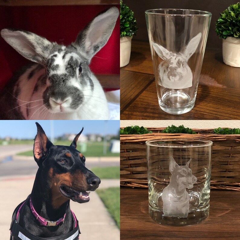 Pet photo glass, photograph on glass, rock glass, pint glass, custom beer glass, pet memorial gift, pet keepsakes, pet gifts, pet loss gift image 5