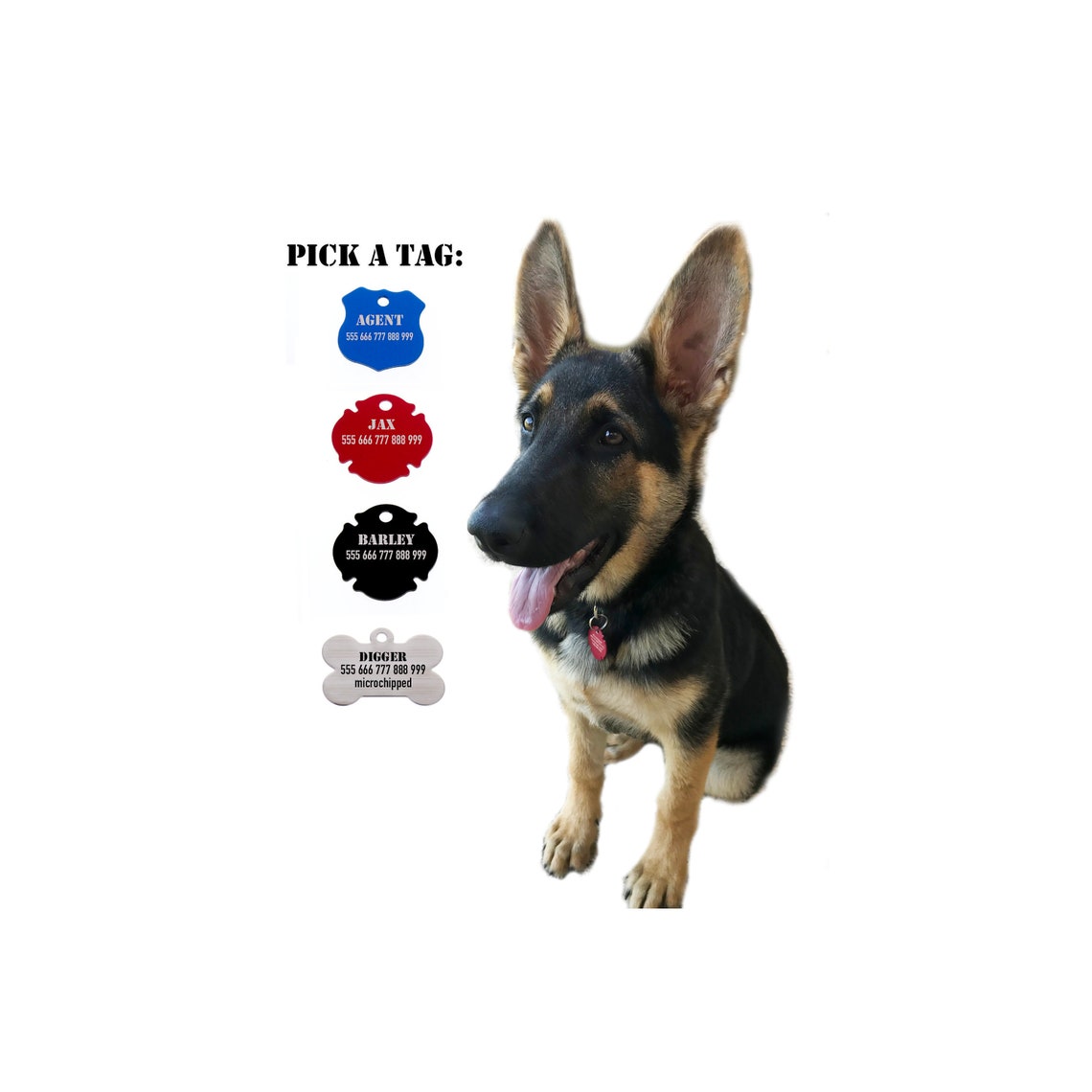 Firefighter Dog Tag Police Badge Tag Pet ID Tag Dog Tags Etsy