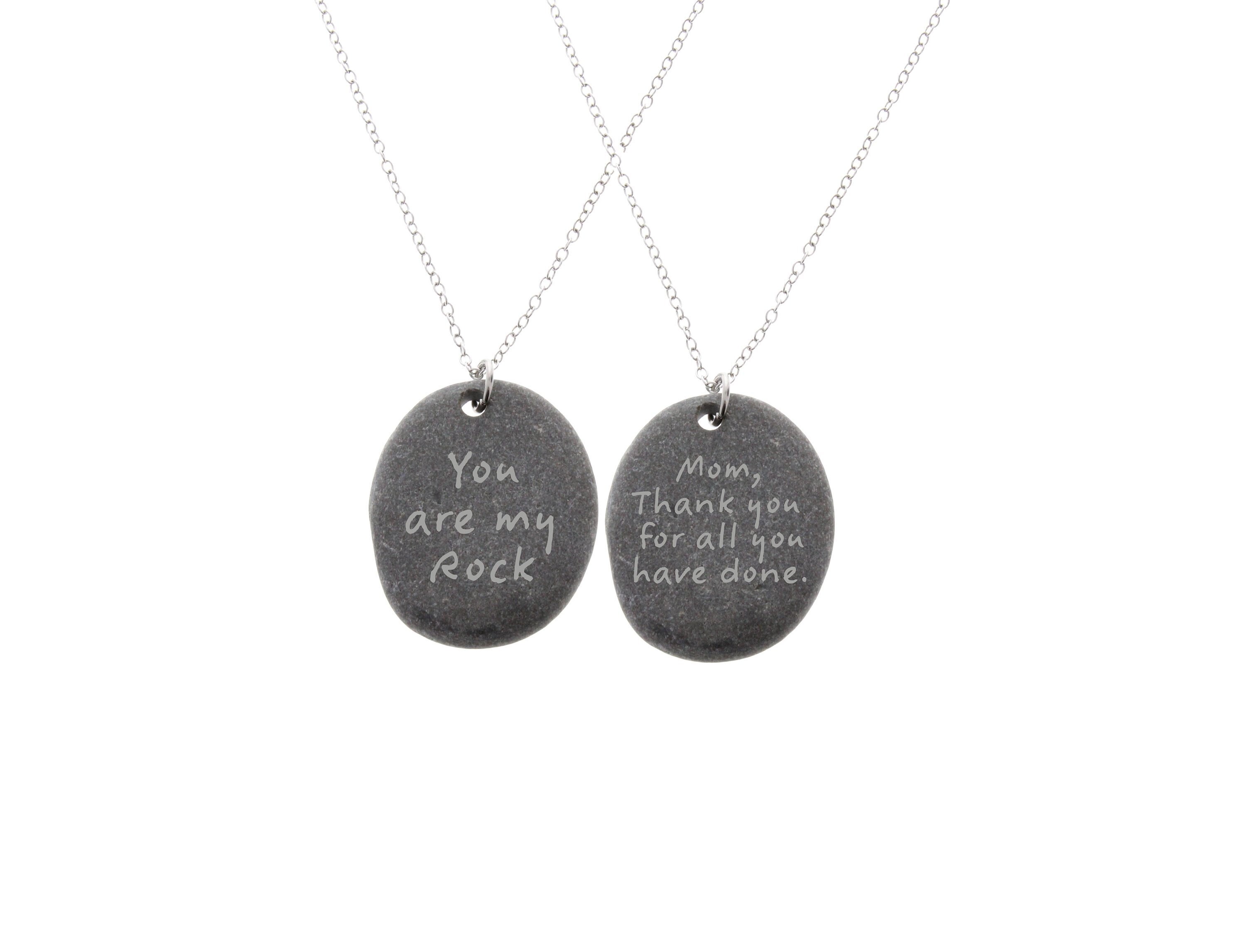 You Are My Rock Stone Necklace Personalized Stones River Stone