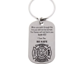 Firefighter Gift, Firefighter Keychain, Fireman, Gift for Firefighter, Lieutenant, Firefighter Wife, Custom Keychain, Firefighter Gifts