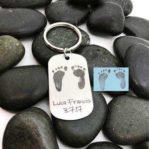 Baby Footprint, Baby Footprints, Baby Feet Engraved, Memorial Gift, Memorial Gifts, Gifts for Mom, Baby Keepsakes, Baby, Baby Gift image 2