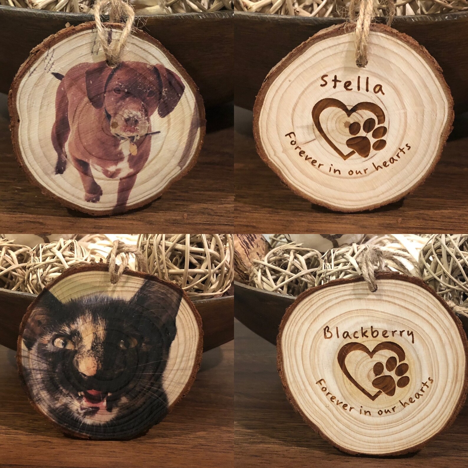 Wood Ornament Pet Keepsake Pet Memorial Pet Loss Pet Etsy