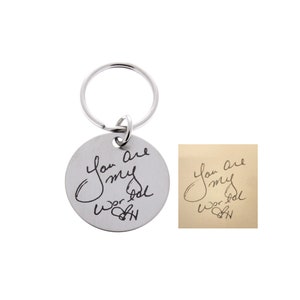 Handwriting Keychain, Custom Handwriting, Memorial Gift, Bereavement ...