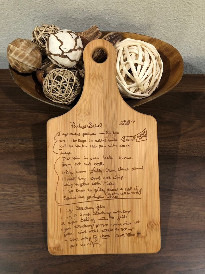 Personalized cutting board, handwriting, handwritten recipe, cutting board, recipe cutting board, engraved handwriting, recipe cutting board image 9