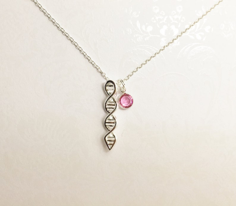 DNA Strand Necklace Double Helix DNA Necklace Gift for Etsy
