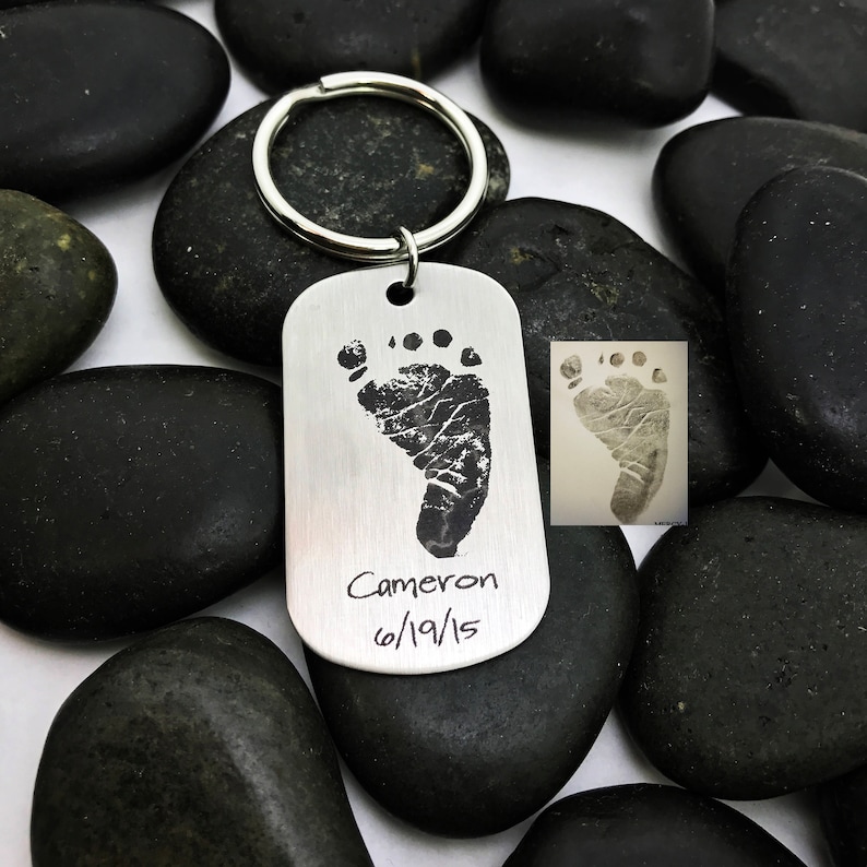 Baby Footprint, Baby Footprints, Baby Feet Engraved, Memorial Gift, Memorial Gifts, Gifts for Mom, Baby Keepsakes, Baby, Baby Gift image 1