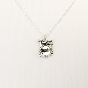 Drum Set Necklace, Snare Drum Necklace, Drummer Necklace, Gift for Drummer, Gift for Musician, Gift for Band Member, Band Camp, Musician