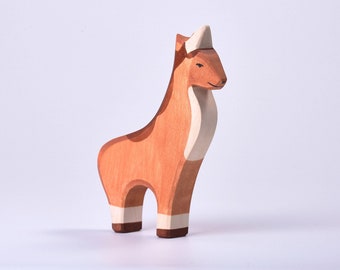 Unicorn Figurine - Unicorn Toy - Unicorn - Wood Animal Toy - Natural Wood - Handcrafted - Wooden Animal Toy - Natural Wooden Toy - Kids Toys