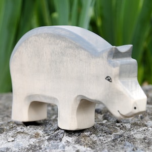 Hippo Toys - Hippo Figurine - Waldorf Wooden Hippo - African Animal Toy - Kids Toy - Safari Animals - Wooden Toy - Zoo Animals - Dadakacraft