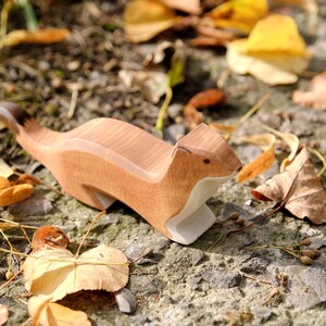 Ermine Wooden Ermine Waldorf Toy Wooden Figure Animal Ermine Wood Toy Ermine Woodland Animal Wild Animal Ermine Stoat image 5