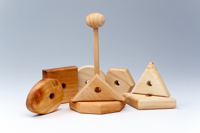Wooden Pyramid Toy Wooden Toys Natural Toys Eco Friendly Eco Friendly Baby Toys Baby Toys Eco Products Handmade Toys image 3