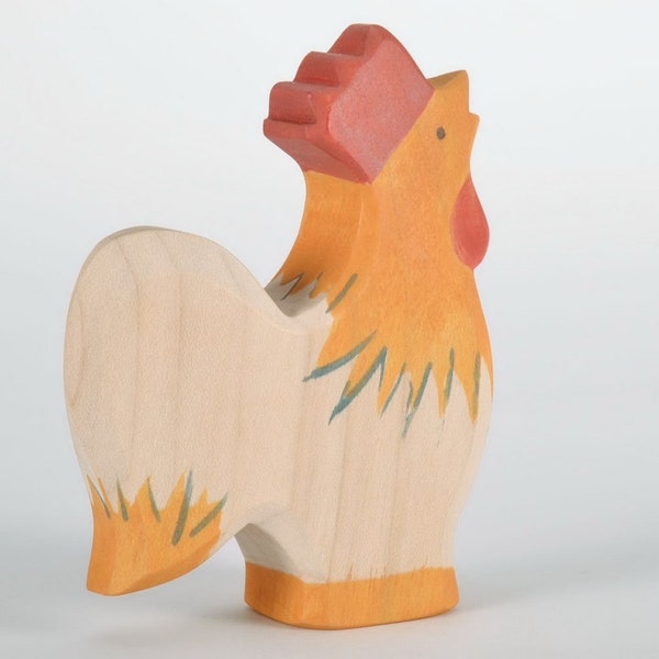 Rooster Wooden Toy - Hen Wooden - Chicken Wood - Cock Toy - Wooden Toys - Eco Toy Cock - Farm Animal - Handmade Wood Toy - Waldorf Inspired