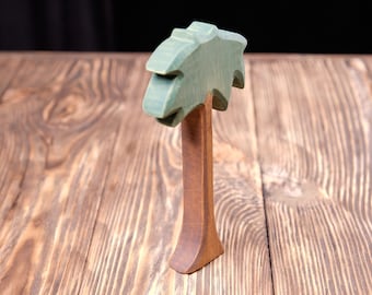 Palmera de madera - Juguete de palmera - Juguete hecho a mano Árbol Waldorf de madera - Juguete Waldorf - Juguete de árbol - Juguete de árbol de madera - Juguetes ecológicos - Juguetes Waldorf - DadakaCraft