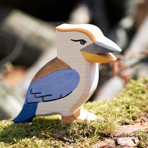 Kookaburra Toy - Wooden Kookaburra - Kookaburra for Kids - Australian Animals - Bird Handmade - Wooden Bird - Waldorf Bird - DadakaCraft