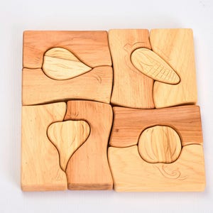 Wooden Vegetabls - Wood Play Set - Walfdorf Cubes - Wooden Meccano - Eco-Puzzle - Wood Toys - Wooden puzzle - Puzzle Toy - Kids gifts