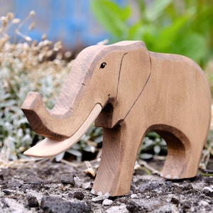 Elephant Toy - Waldorf Toy - Wooden Elephant Toy - Africa Animals - Safari Animal - Big Elephant - Waldorf Elephant Toy - Dadakacraft